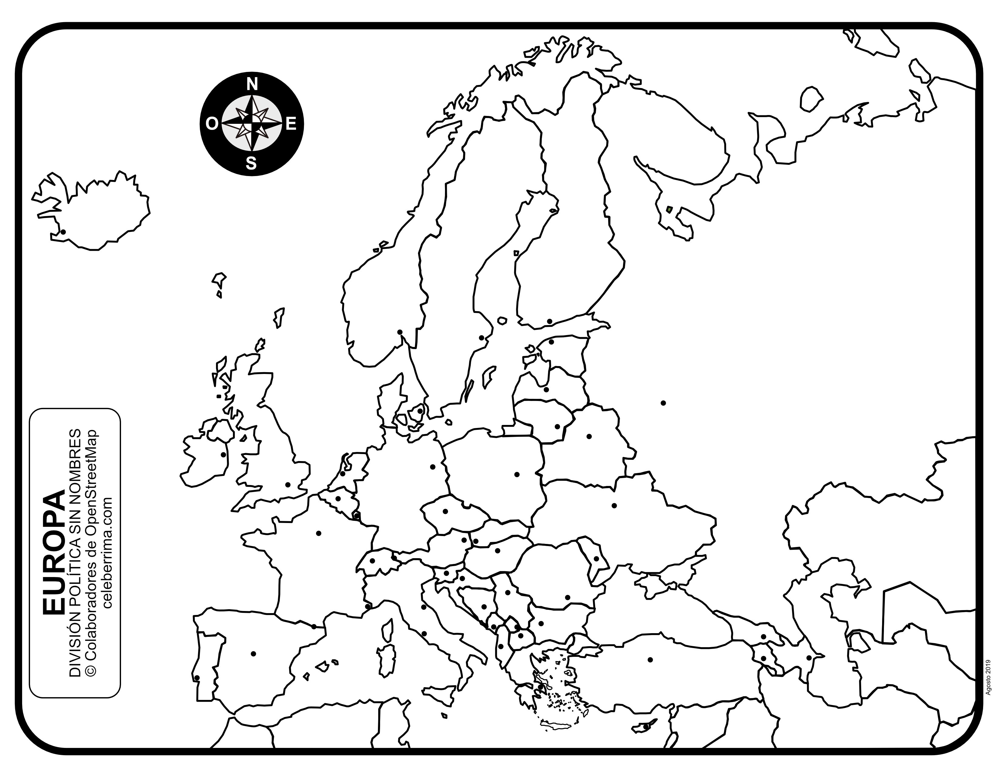 Mapa Europa Con Divisi N Pol Tica Con Y Sin Nombres Celeb Rrima Com